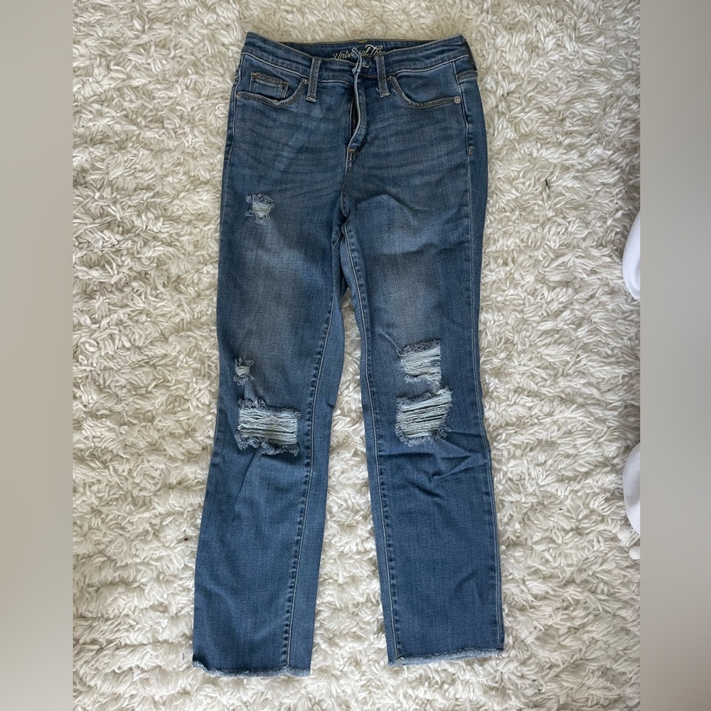 Woman’s medium wash jeans